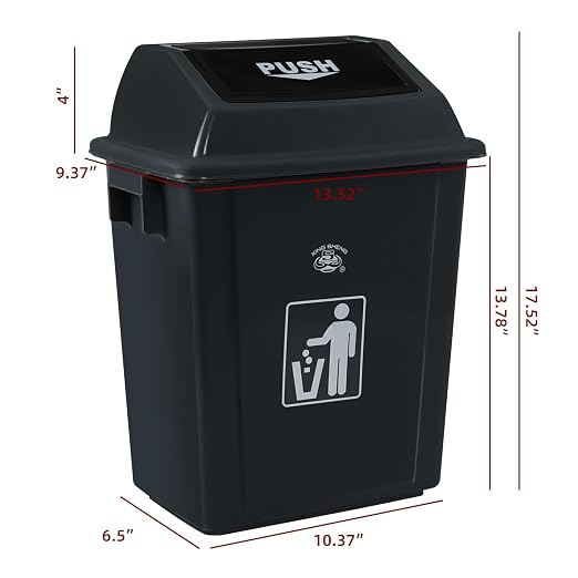 8 Gallon Plastic Kitchen Trash Can - Image 2