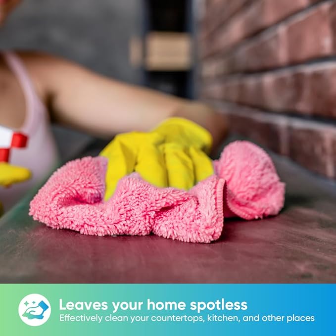 HOMEXCEL Pink Microfiber Cleaning Cloth, 12 Pack Premium Microfiber Towels - Image 3