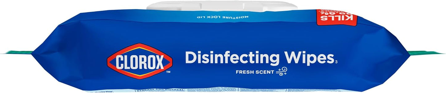 Clorox Disinfecting Wipes, Fresh Scent, 75 Count, 3 Pack