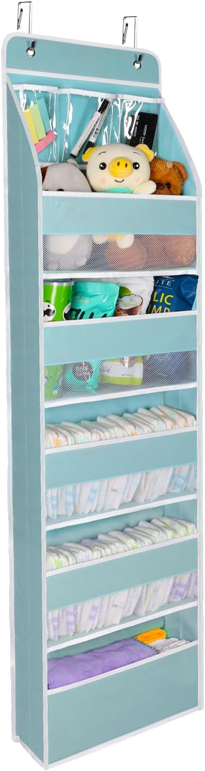 Univivi 6-Shelf Over Door Hanging Organizer Fabric Baby Door Storage by Univivi