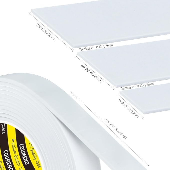 3 Pack EVA Single-Sided Adhesive Foam Tape 1.2inx16.4FT Single-Sided Sealing - Image 2