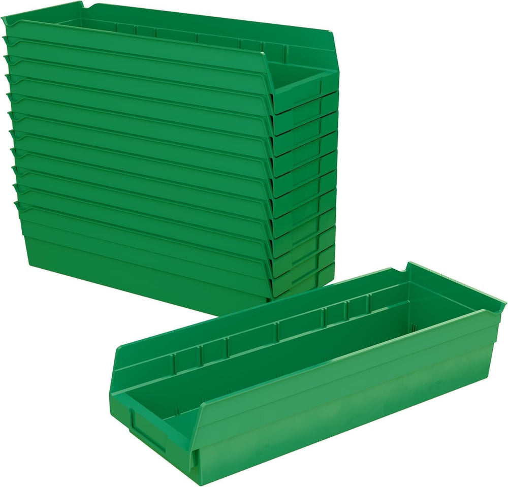 Akro-Mils 30138 Heavy Duty Plastic Shelf Bins, 18"x 6.5"x 4", ...