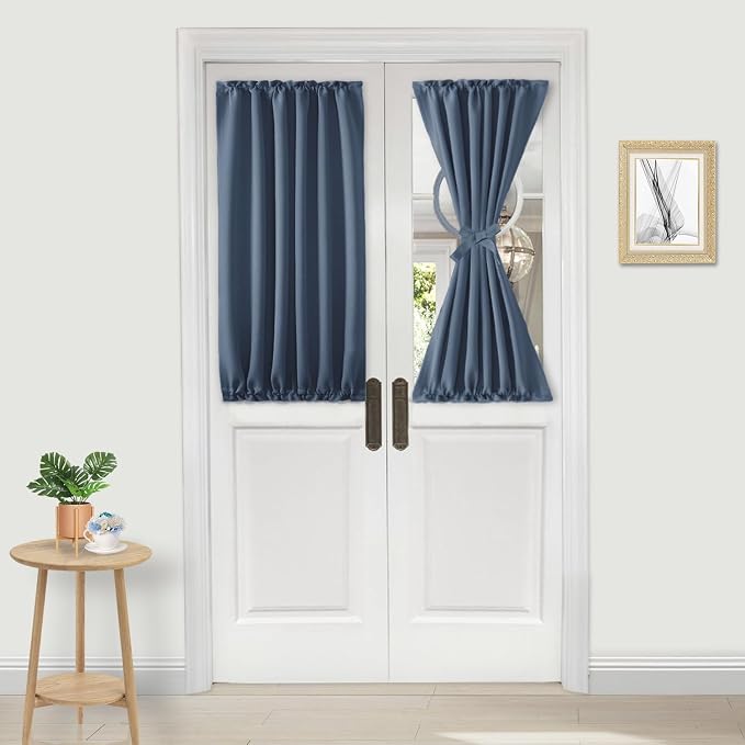 DWCN French Door Curtains – Rod Pocket Thermal Blackout Curtain by DWCN