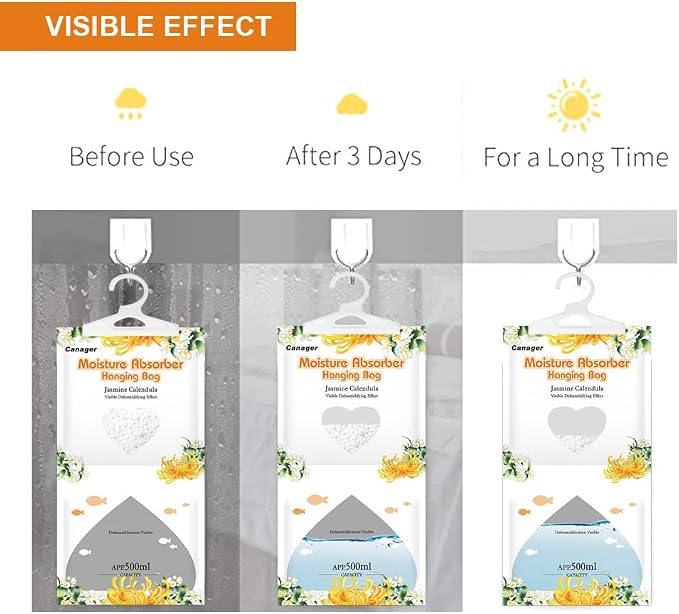 CANAGER Hanging Moisture Absorber, Jasmine Calendula Moistureproof Hanging - Image 5