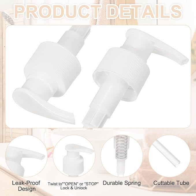 uxcell 8 Pcs Soap Dispenser Pump Heads Soap Dispensers Top Pumps Replacement - Image 3