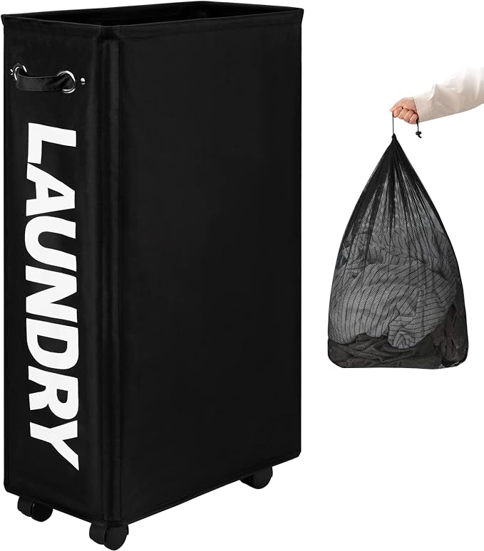 DOKEHOM 29-Inches Enlarged Slim Laundry Basket by DOKEHOM
