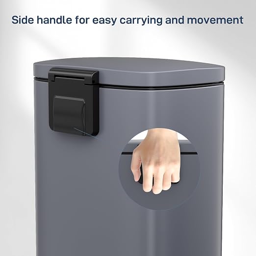 Arlopu 8 Gallon Step Trash Can, Stainless Steel Garbage Bin, Soft-Close Rubbish - Image 8