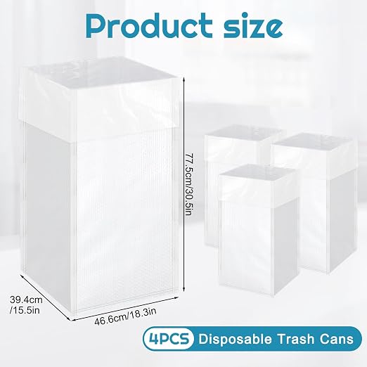 Rainmae 4PCS XL Size Disposable Trash Cans - Image 2