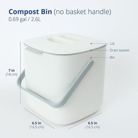 Blue Ginkgo Kitchen Compost Bin – Filter-Free, Odor-Tight Countertop Food Waste - Image 2
