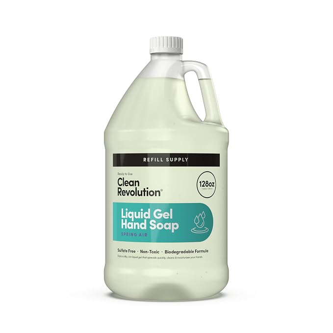 Clean Revolution Liquid Gel Hand Soap, Silky Rich Liquid, Quick Lather by CleanRevolution