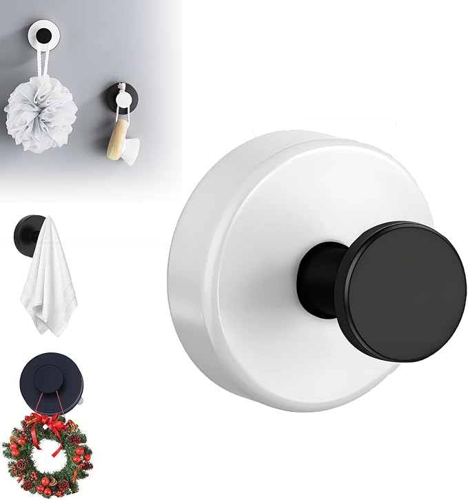 Suction Cup Hooks for Wreaths, 2025 New No Drill Suction Cup Hooks on Glass by ANYSENTHome