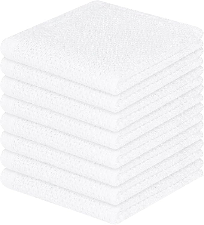 Homaxy 100% Cotton Waffle Weave Kitchen Dish Cloths, Ultra Soft Absorbent Quick by Homaxy