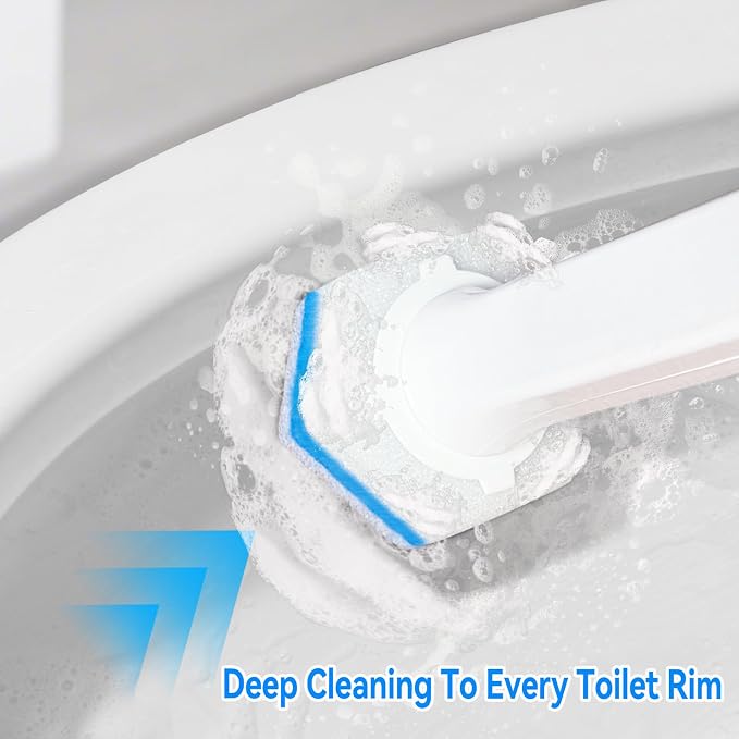 Aimery 100 Counts Blue Disposable Toilet Bowl Cleaning Wand Refills Compatible - Image 7