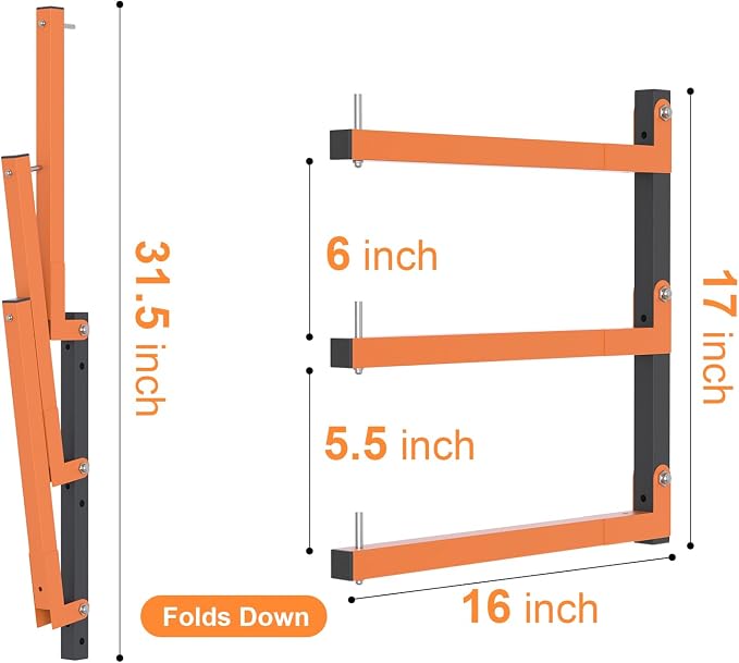 Lumber Rack Wall Mount, Lumber Storage Rack, Heavy Duty Wood Storage Racks - Image 2