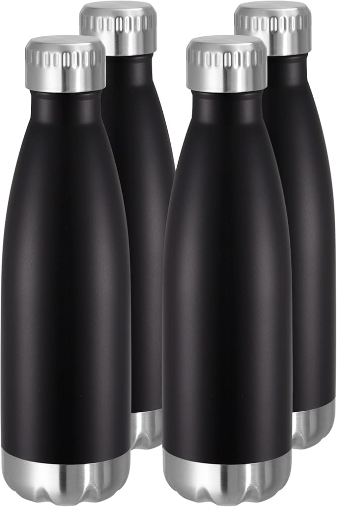 VEGOND 17oz Stainless Steel Water Bottles Bulk, Reusable Metal Sports Water by VEGOND