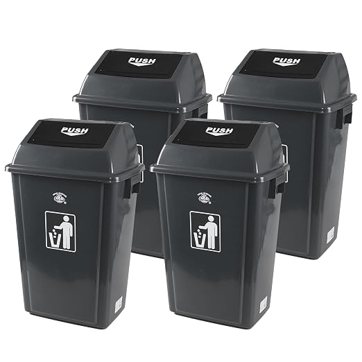 18 Gallon Grey Commercial Trash Can - Image 7