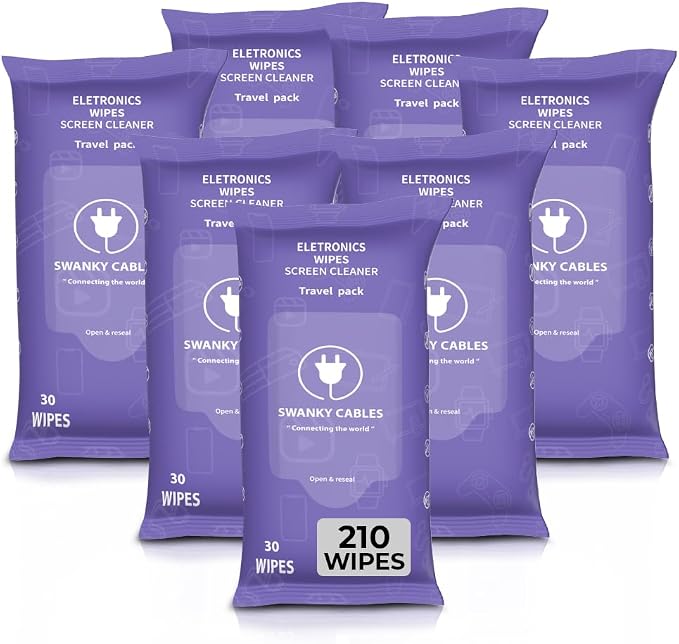 Screen Cleaner Wipes: Electronic Wipes by SWANKYCABLES