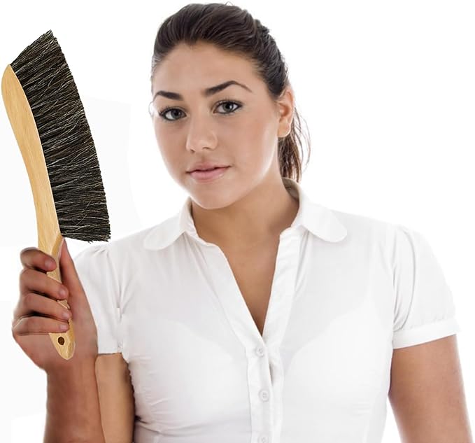 Horse Hair Brush Hand Broom Dusting Brush - Image 4