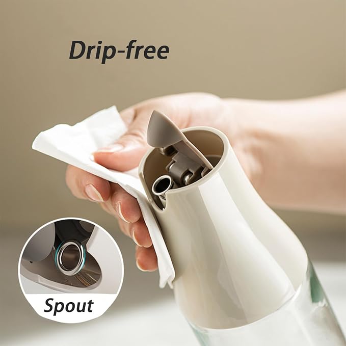 2 Pack Oil Dispenser for Kitchen, Auto Flip Non-Drip Design, Leak Proof - Image 2