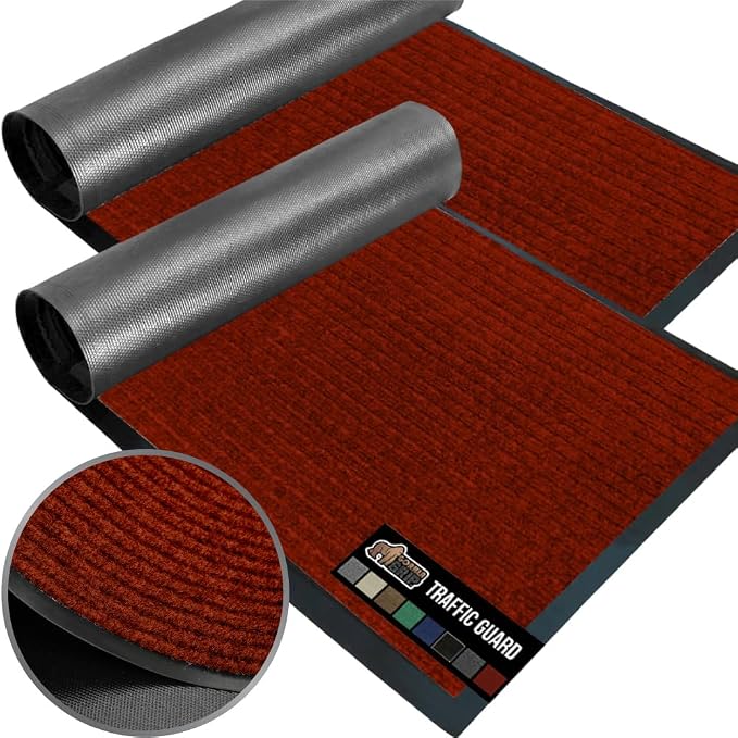 GORILLA GRIP Traffic Guard Door Mat, 2 Pack, Heavy Duty Waterproof Doormat by GorillaGrip