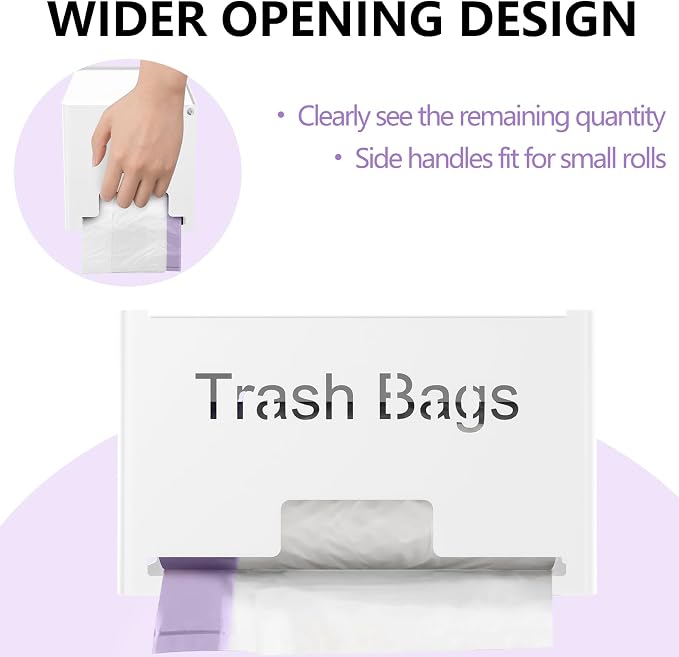 2-Pack Trash Bag Holder Dispenser, Stackable Garbage Bag Dispenser, Extra Large - Image 4