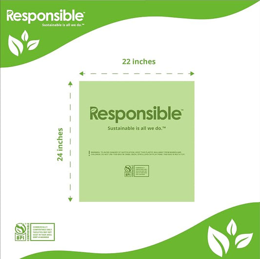 Responsible Products Kitchen Bin Liners, Certified Compostable, Heavy Duty - Image 2