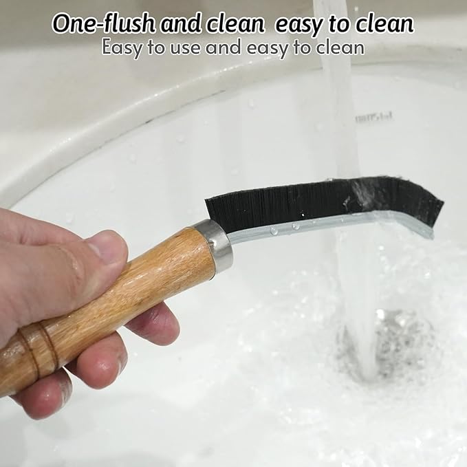 Crevice Cleaning Brush, Hard Bristle Grout Brush Gap Cleaner Tool - Image 4
