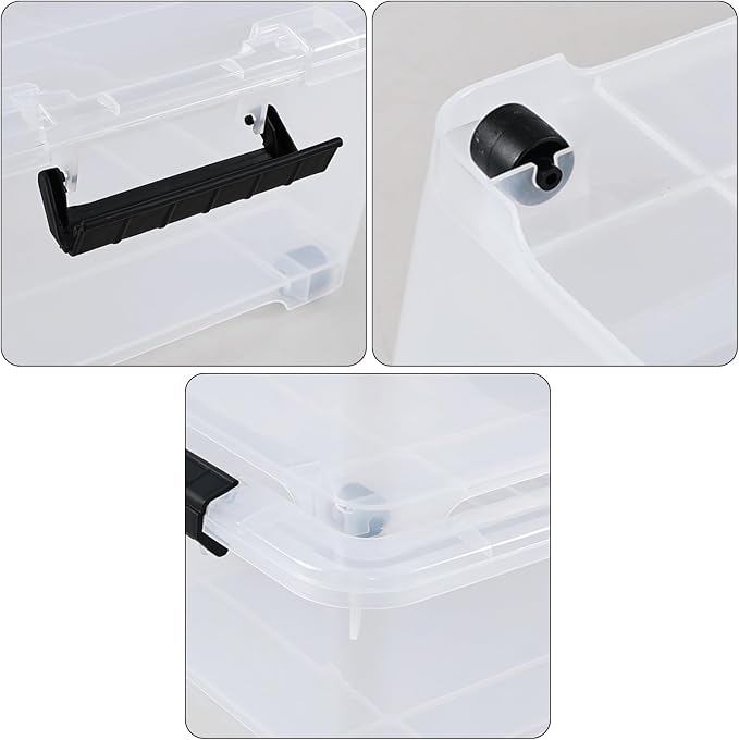 20 Quart Stackable Plastic Under Bed Bins - Image 3
