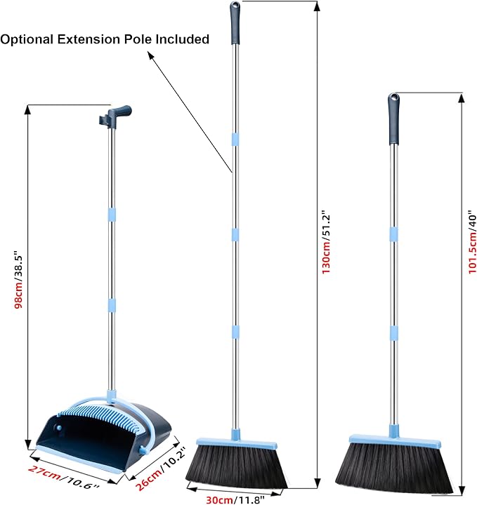 Broom and Dustpan Set for Home 2025 Indoor Outdoor Broom - Image 5