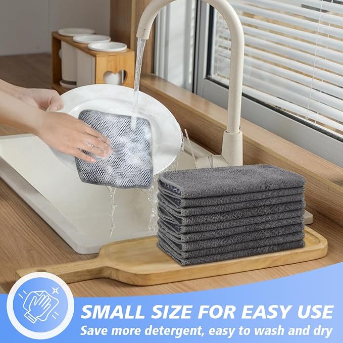 KinHwa Kitchen Washcloths for Dishes Absorbent Microfiber Dish Cloths Quick Dry - Image 4
