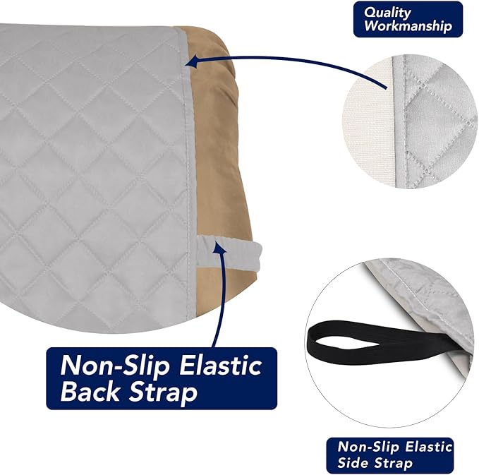 PureFit Reversible Quilted Sofa Cover, Water Resistant Slipcover Furniture - Image 3