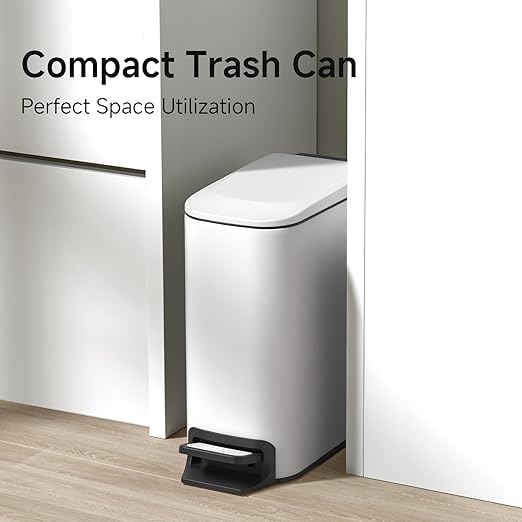 TIPGO Slim Bathroom Trash Can - Image 3