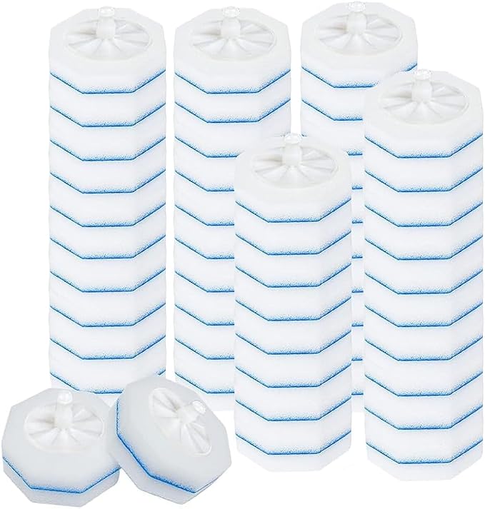 50PCS Toilet Brush Replacement Heads, Upgraded Disposable Brush Heads, by Freecaribou