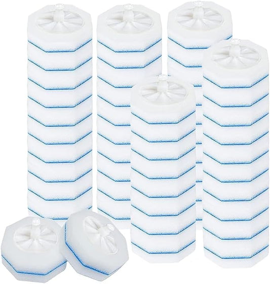 50PCS Toilet Brush Replacement Heads, Upgraded Disposable Brush Heads, by Freecaribou