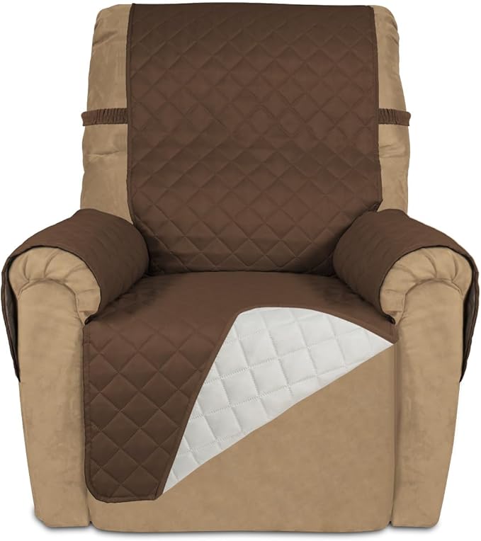 PureFit Reversible Quilted Sofa Cover, Water Resistant Slipcover Furniture by PureFit
