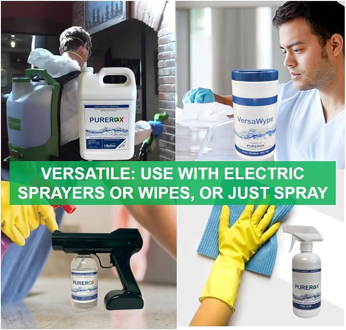 disinfectant Eliminate 99.9999% viruses, MRSA and fungi. PUREROX Hypochlorous - Image 6