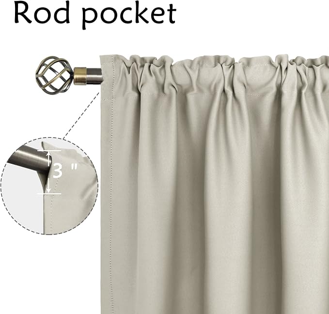 BGment Rod Pocket Blackout Curtains - Image 5