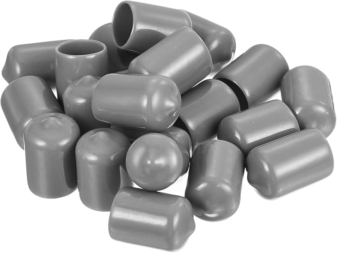 uxcell 20pcs Rubber End Caps Protective Caps 14mm ID Vinyl PVC Round Tube Bolt - Image 4