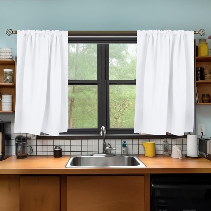 BGment Short White Curtains 36 Inches Length - Image 6