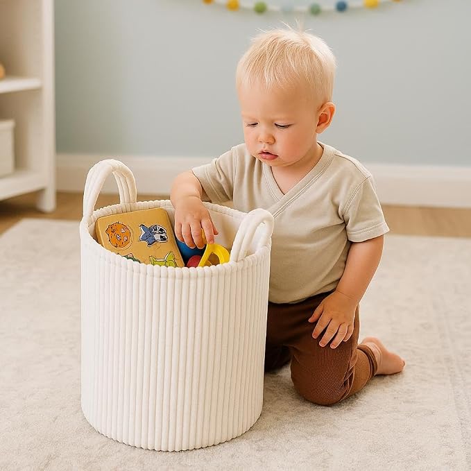 PUTSKA Blanket Basket – Round Storage - Image 3