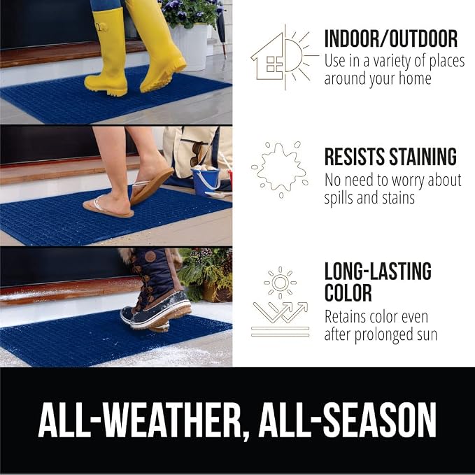 GORILLA GRIP Front Door Mat, Indoor Outdoor Ultra Absorbent HydroAbsorb Doormat - Image 6