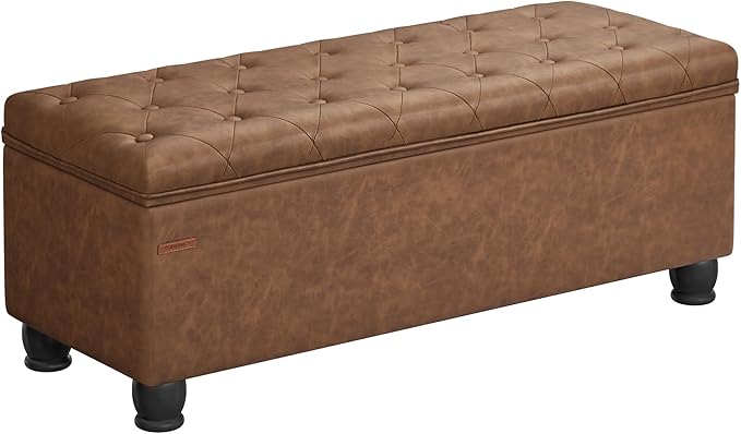 SONGMICS Storage Ottoman, Storage Bench, Tufted Entryway Bedroom Bench by SONGMICSbySONGMICSHOME