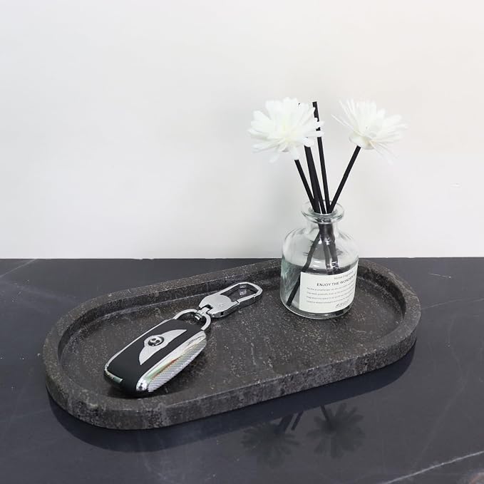 Natural Marble Tray, Oval Vanity Decorative Tray - Image 7