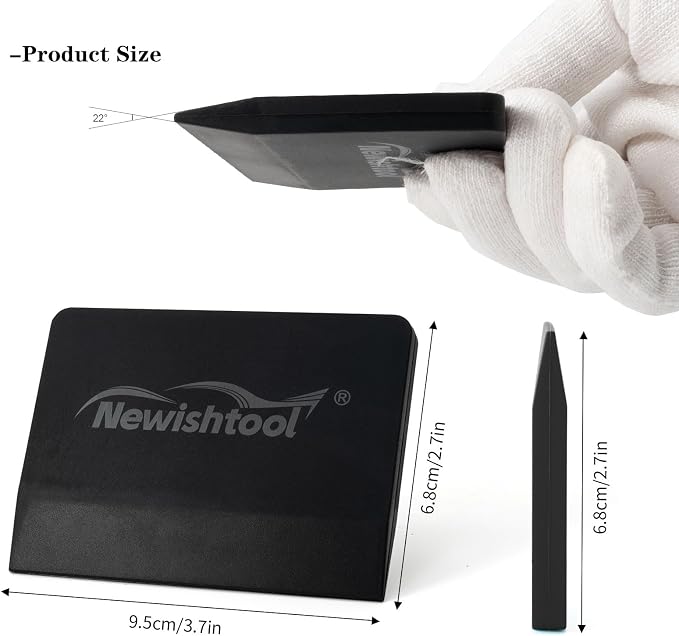 NEWISHTOOL Soft Silicone Squeegee, Window Tint V-Blade Scraper - Image 6