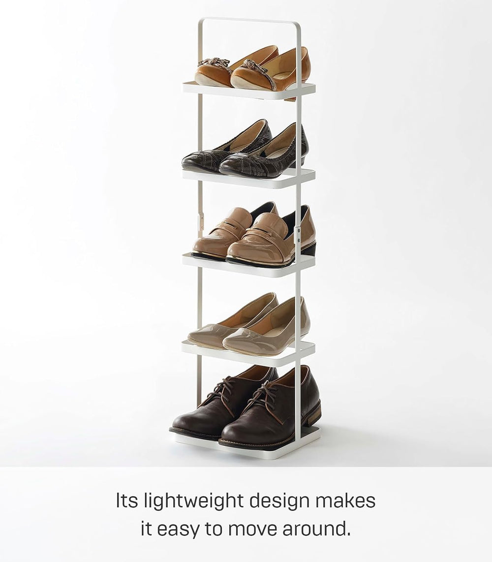 YAMAZAKI Home Tower Compact Modern Metal Shoe Rack - Tall, 31" - Steel -...