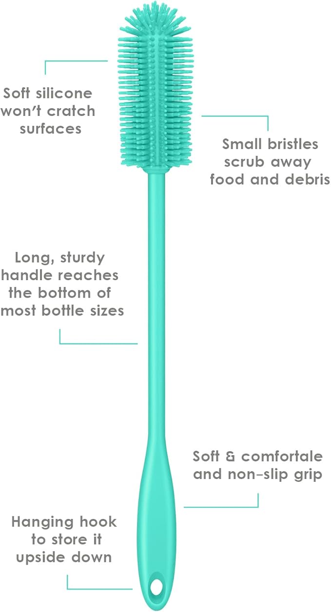 Silicone Bottle Brush, Water Bottle Cleaner Brush - Image 4
