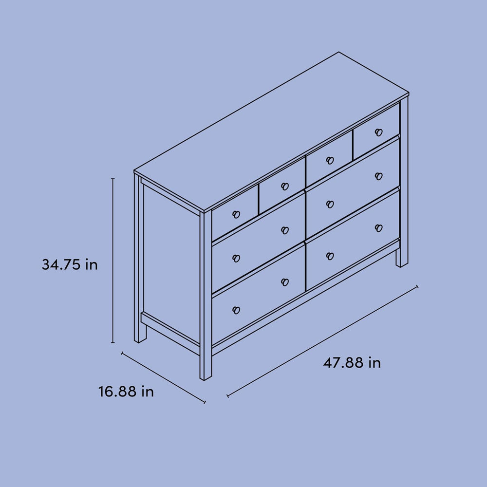Storkcraft Horizon 6 Drawer Dresser, Driftwood