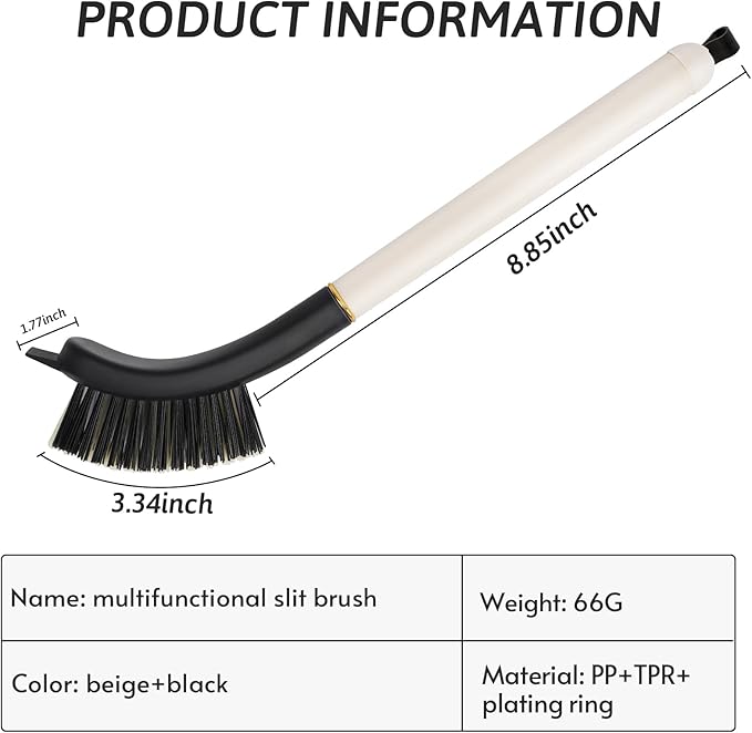 Crevice Cleaning Brush, Hard Bristle Grout Brush Gap Cleaner Tool - Image 7