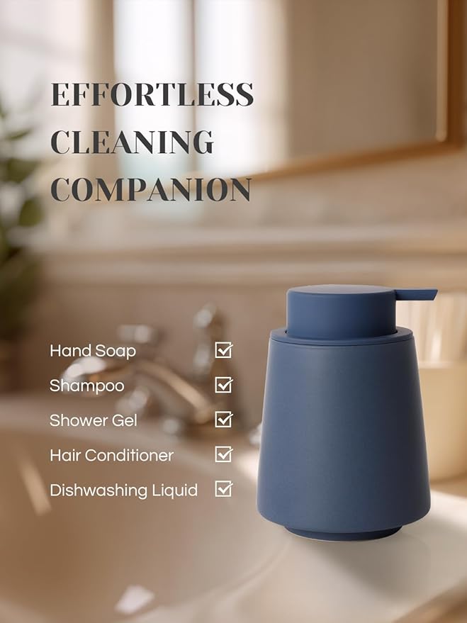 INGOFIN Ceramic Foaming Soap Dispenser -14 oz Foam Hand Soap Dispenser Bathroom - Image 7