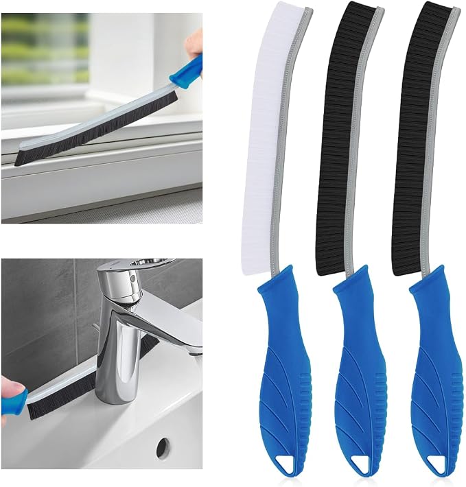 Hard Bristle Crevice Cleaning Brush-Thin Gap Scrub Brush, Small Cleaning Brush by TQRR